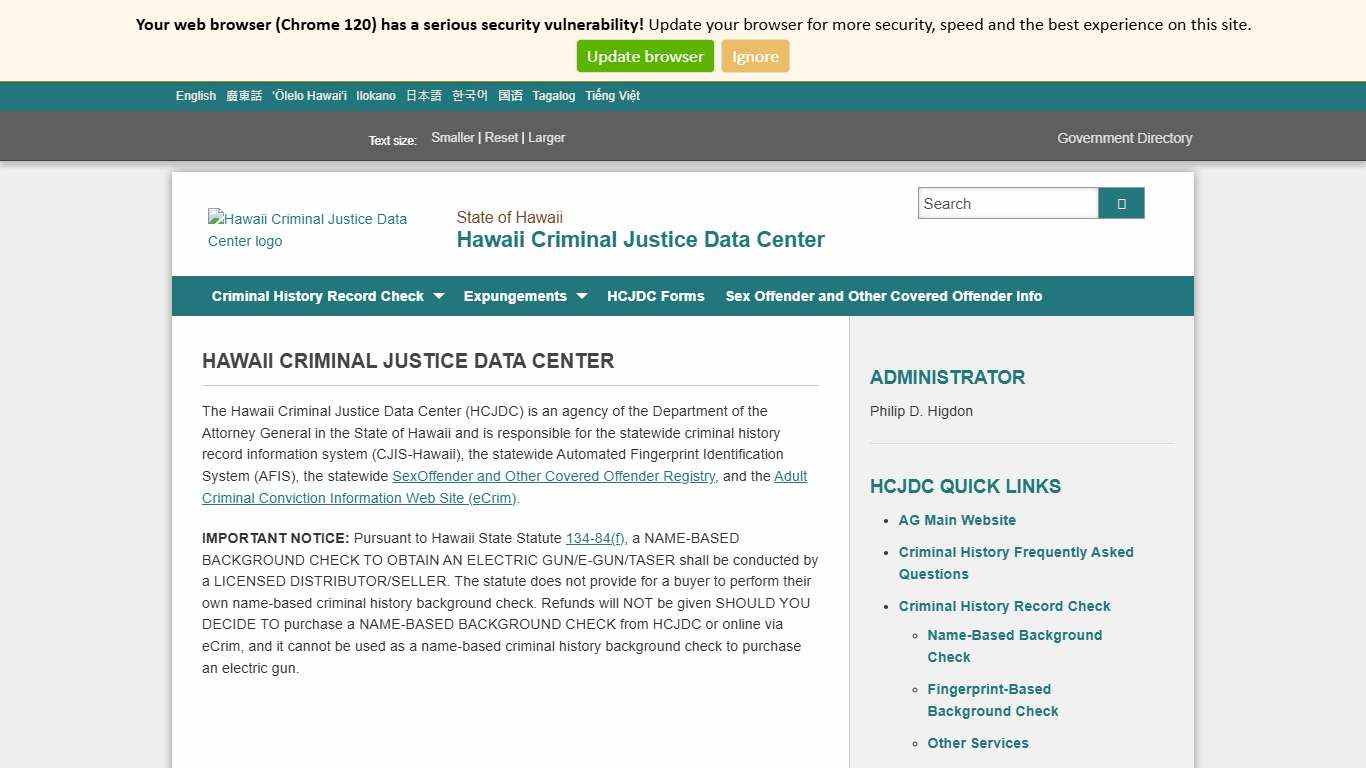 Hawaii Criminal Justice Data Center